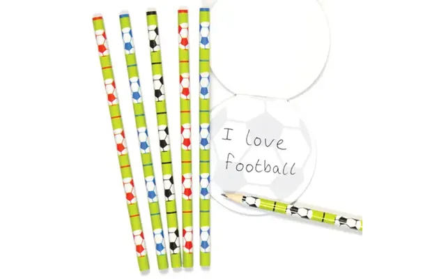 Football Pencils Pack Of 12 Drawing 3 Assorted Colours - Blue, Red & Black