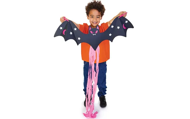 Giant Bat Streamer Hanging Decoration Kits Pack Of 4 5 Assorted Streamer Colours - Black, Purple, Orange, Green & Pink