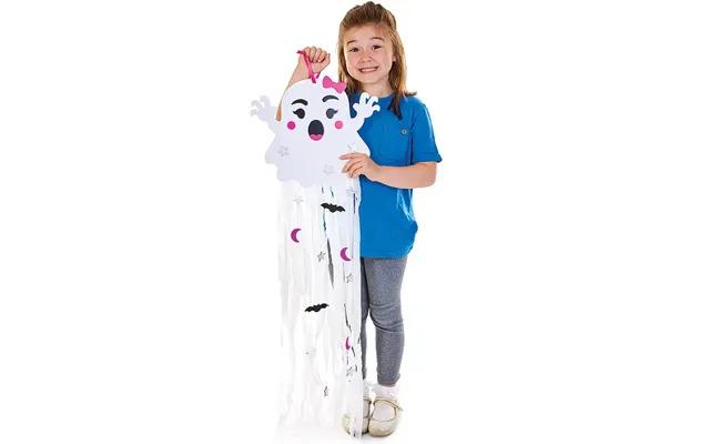 Giant Ghost Streamer Hanging Decoration Kits Pack Of 4 Halloween Crafts - Approx 1m Tall