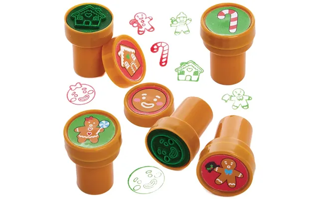 Gingerbread Man Self-inking Stampers Pack Of 10 Christmas Craft Supplies - Stocking Fillers product image