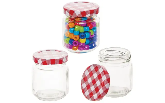 Glass Storage Jars Pack Of 6 Size 7.5cm High - Storage Solution