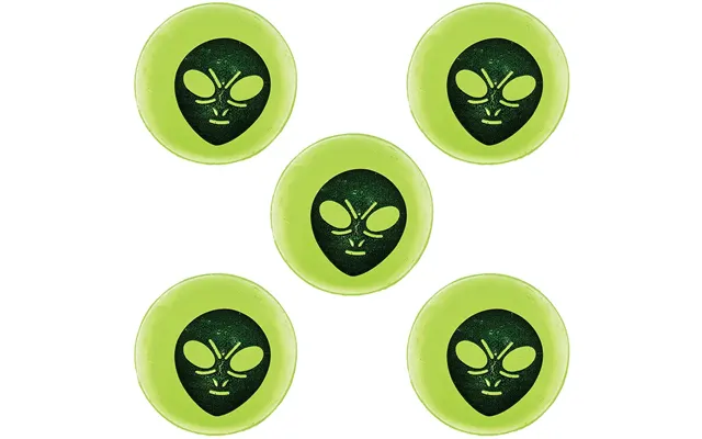 Glow In The Dark Alien Bouncy Balls Pack Of 12 27mm Diameter - Rubber Balls