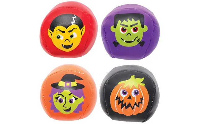Halloween Mini Soft Balls Pack Of 6 Halloween Toys - Party Bag Fillers