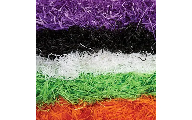 Halloween Shredded Tissue Paper Per Pack 100g Per Pack, 5 Colours - Orange, Green, Purple, Black & White