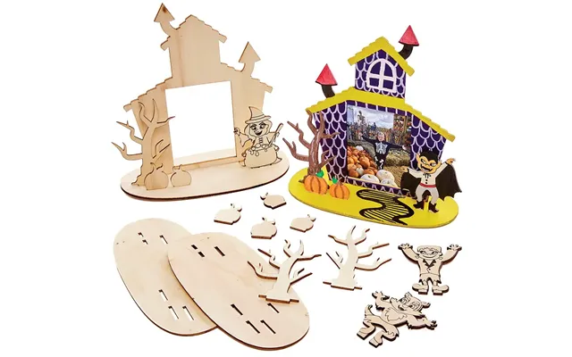 Haunted House Wooden Photo Frame Kits Pack Of 4 Halloween Crafts