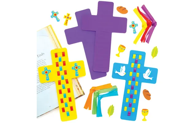 Holy Week Bible Bookmark Kits Pack Of 6 Easter Crafts For Kids 6 Assorted Bookmark Colours - Purple, Red, Green, Blue, Y