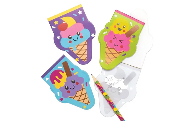 Ice Cream Notepads Pack Of 12 Paper & Card