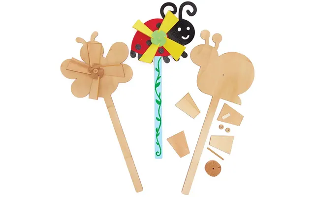 Insect Bug Wooden Windmill Kits Pack Of 4 Nature Craft Kits