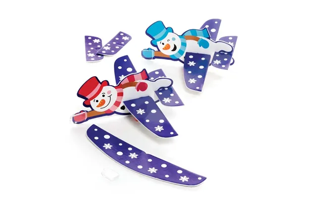 Jolly Snowman Gliders Pack Of 8 Christmas Toys - Stocking Filler