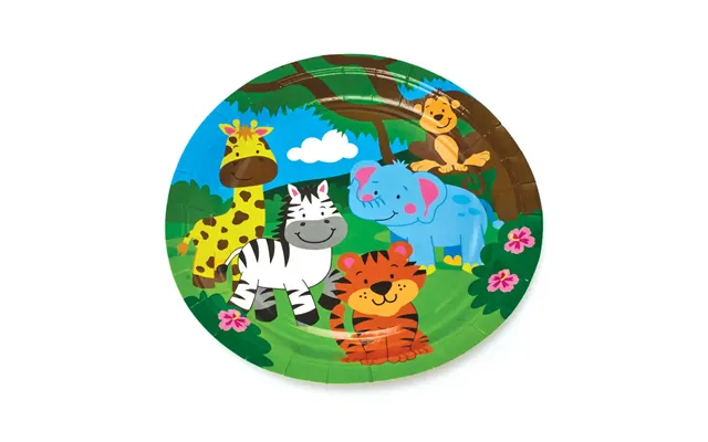 Jungle Chums Party Plates Pack Of 10 Party Tableware