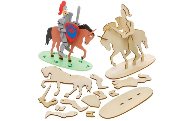 Knights 3d Woodcraft Kits Pack Of 4 Art Craft Kits