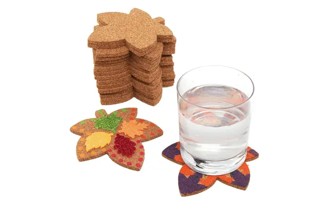 Leaf Cork Coasters Pack Of 30 Decoration Craft Kits - 5mm Thick