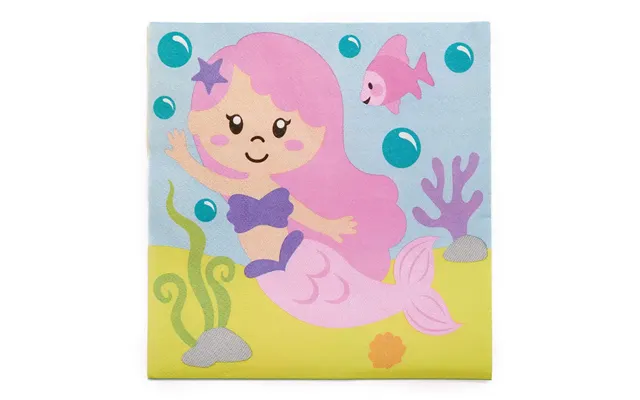 Magical Mermaid Party Napkins Pack Of 20 Party Tableware