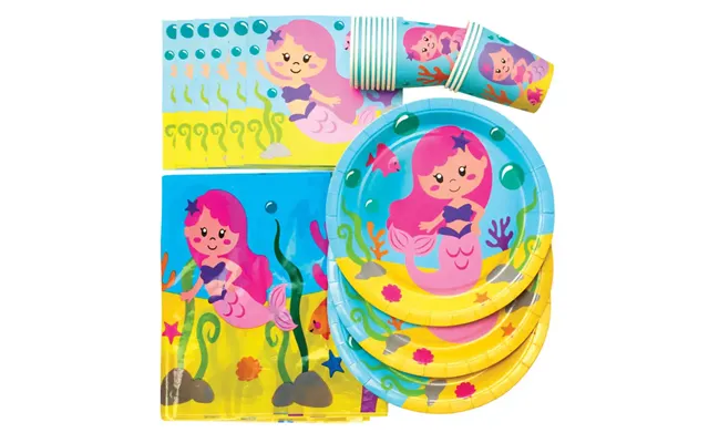 Magical Mermaid Tableware Party Set Per Set Party Tableware