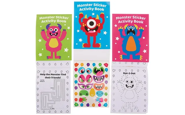 Monster Sticker Activity Books Pack Of 8