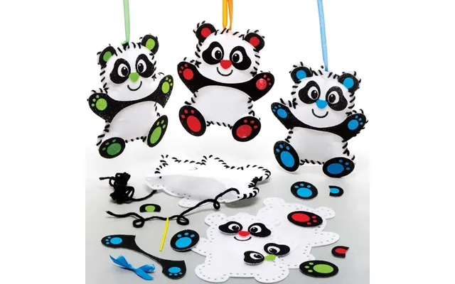 Panda Sewing Kits Pack Of 3 Sewing & Weaving Craft Kits 3 Assorted Colours - Blue, Red & Green product image