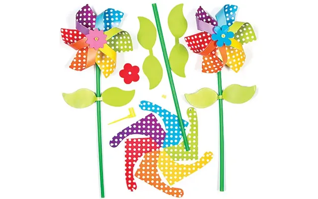 Rainbow Flower Windmill Kits Pack Of 6 Nature Craft Kits