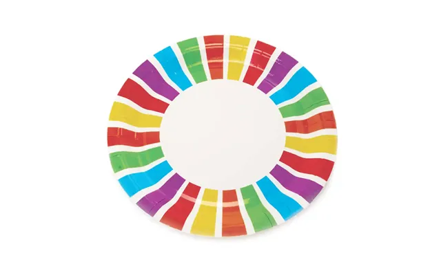 Rainbow Party Plates Pack Of 10 Party Tableware