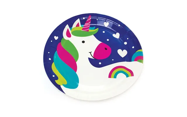 Rainbow Unicorn Party Plates Pack Of 10 Party Tableware