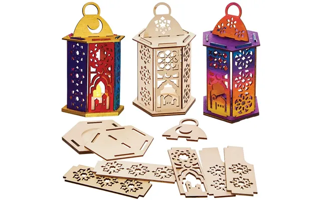 Ramadan Wooden Lantern Kits Pack Of 3 - Ramadan Crafts