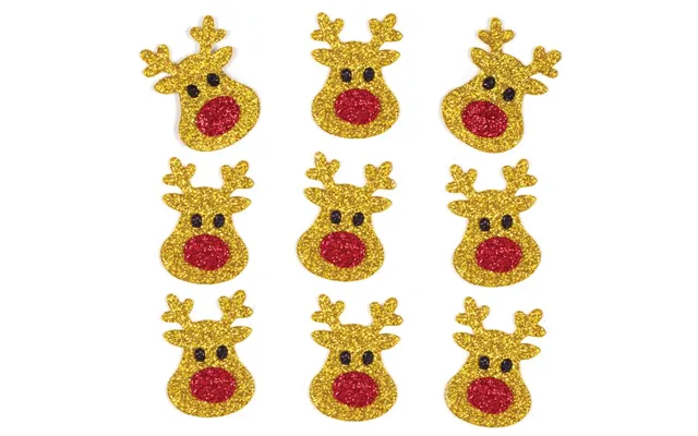 Reindeer Glitter Foam Stickers Pack Of 100 Christmas Craft Supplies