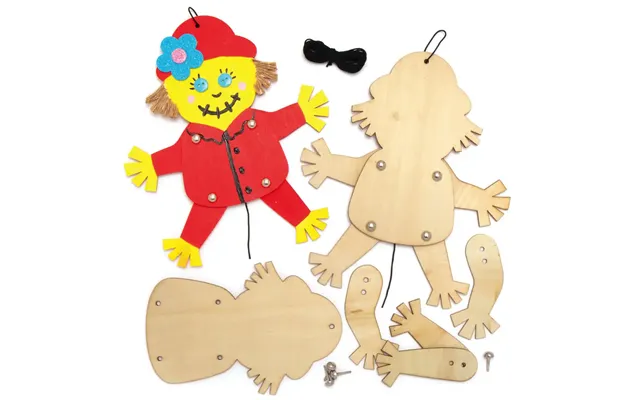 Scarecrow Wooden Puppet Kits Pack Of 4 Art Craft Kits