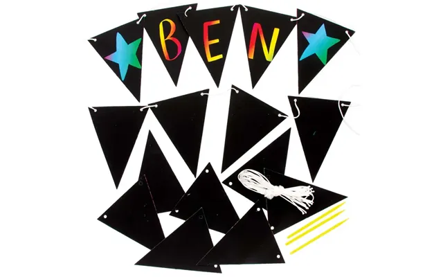 Scratch Art Bunting Per Pack Party Decorations