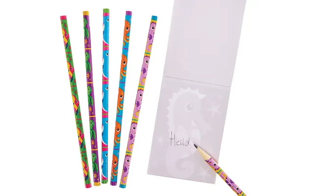 Sealife Pencils Pack Of 15 5 Assorted Sea-themed Designs - 18cm Long