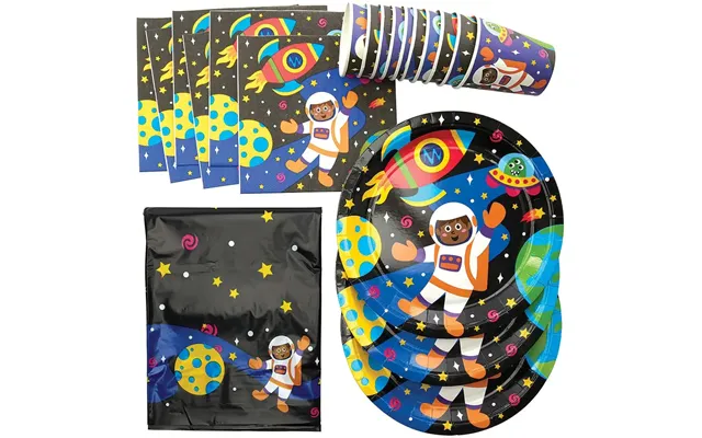 Solar System Tableware Party Pack Per Set Table Cover - Cups