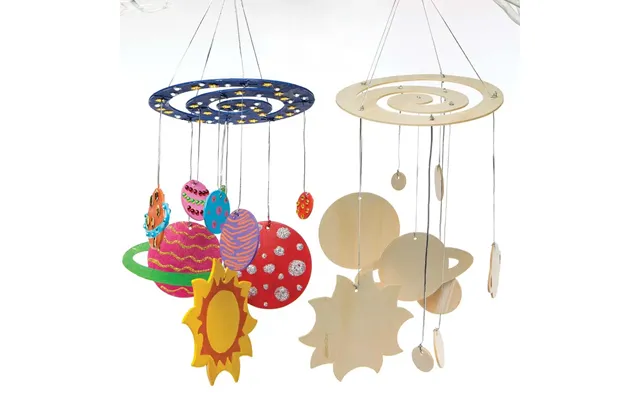 Solar System Wooden Mobile Kits Pack Of 2 Educational Craft Kits - Mobile Size 16