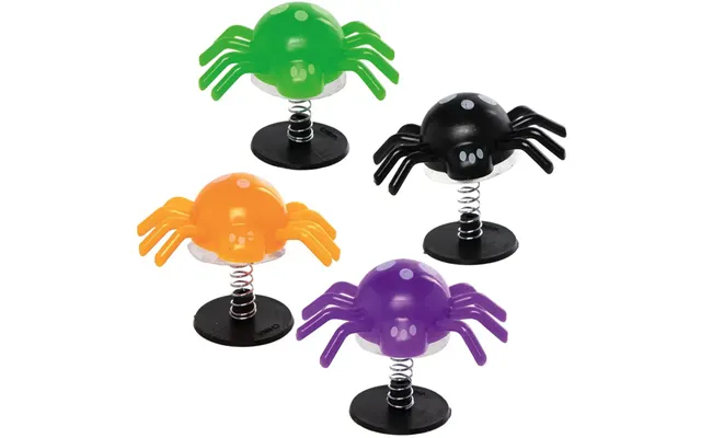Spider Jump-ups Pack Of 8 Halloween Toys - Party Bag Fillers