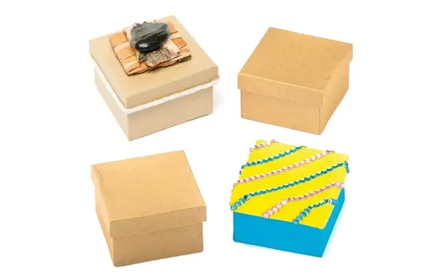 Square Craft Boxes Pack Of 6 Craft Storage - Decorate Your Own