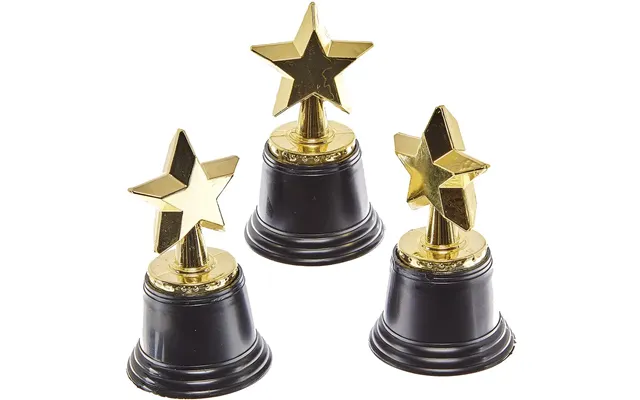 Star Trophies Pack Of 4 11.5cm High - Plastic Toy Trophies