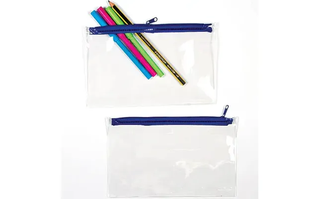 Transparent Pencil Cases Pack Of 10 Decoration Craft Kits