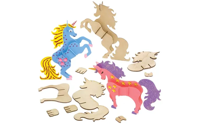 Unicorn 3d Woodcraft Kits Pack Of 4 Art Craft Kits