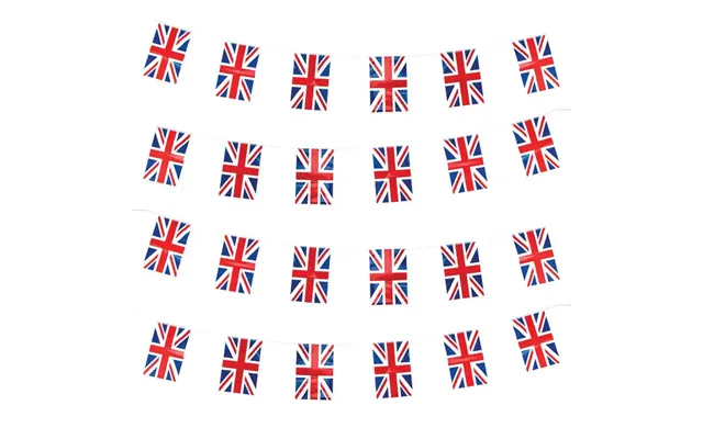 Union Jack Bunting Pack Of 2 Party Supplies - 20 Pre-strung Flags