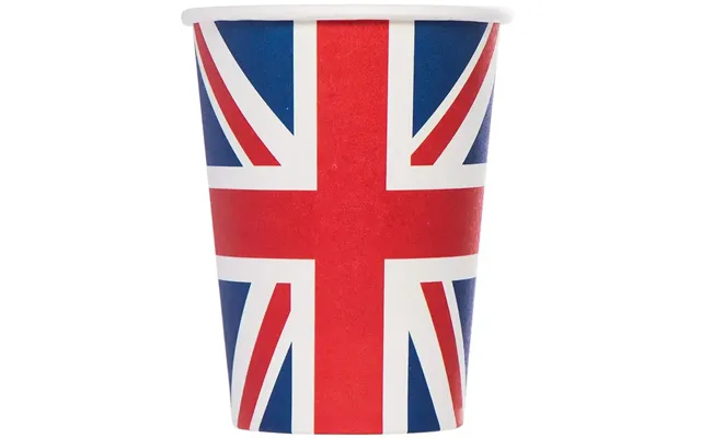 Union Jack Paper Cups Pack Of 20 Party Supplies - Holds 256ml