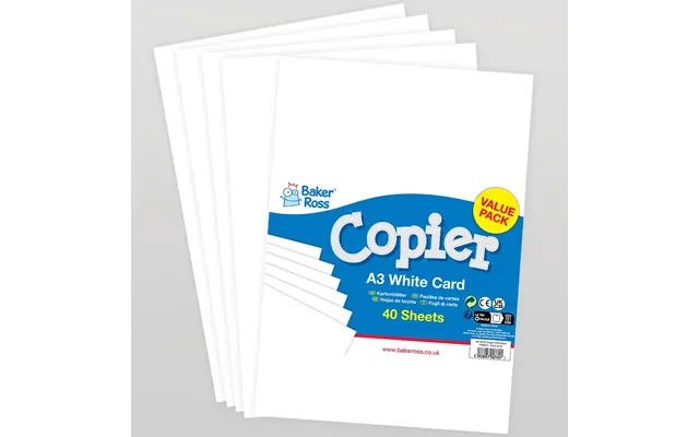 White A3 Copier Card 160gsm Pack Of 40 Paper & Card White
