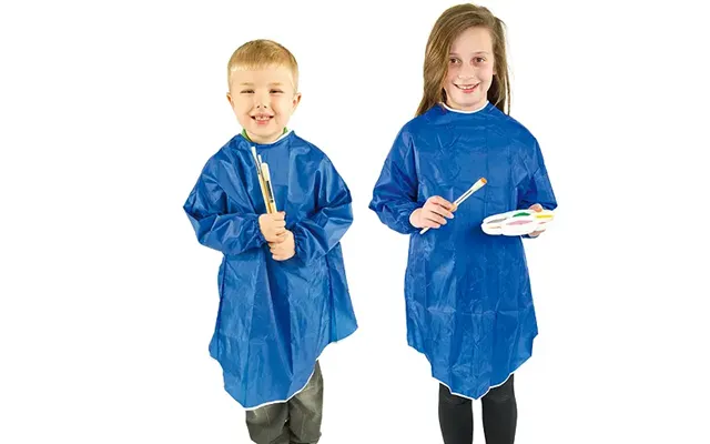 Wipe-clean Long Sleeved Apron Each Art Supplies - Elasticated Sleeves
