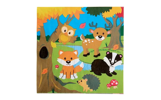 Woodland Animals Party Napkins Pack Of 20 Party Tableware