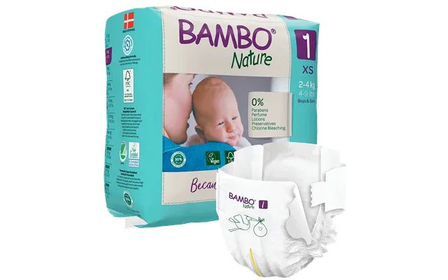 Bambo Nature Nappies - Size 1 2-4kg 4-9lbs