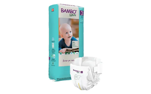 Bambo Nature Nappies - Size 3 Tall Pack 4-8kg 9-18lbs