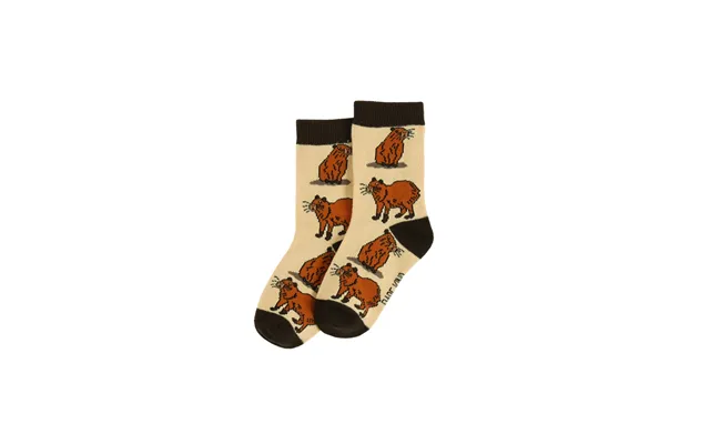 Save The Capybara Bamboo Socks For Kids Kids 12-24 Months Uk Size 5