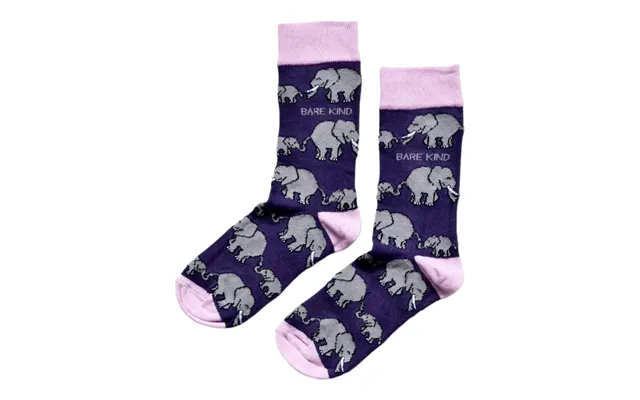 Save The Elephants Bamboo Socks Uk Adult 7-11