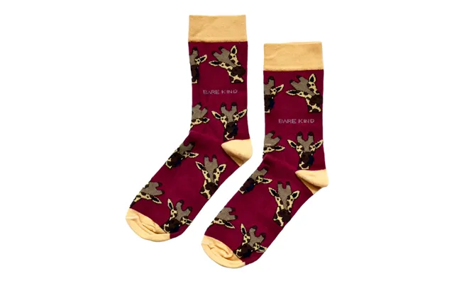 Save The Giraffes Bamboo Socks Uk Adult 4-7