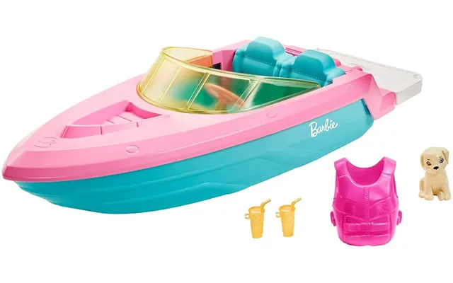 Barbie Boat With Puppy & Accessories