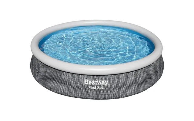 Bestway Rattan Effect Fast Set 12ft Swiming Paddling Pool