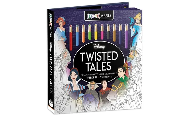 Colourmania Disney Twisted Tales Colouring Book & Pencil Set