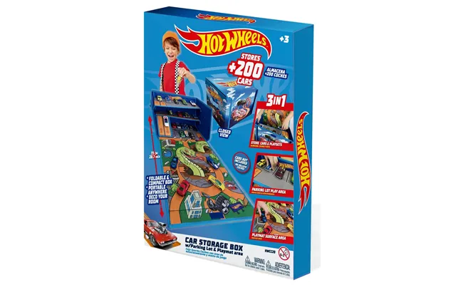 Hot Wheels Cars Storage Box With Parking Lot And Playmat Area
