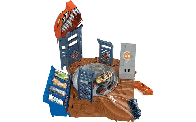 Hot Wheels Monster Trucks Arena Smashers Tiger Shark Spin-out Challenge